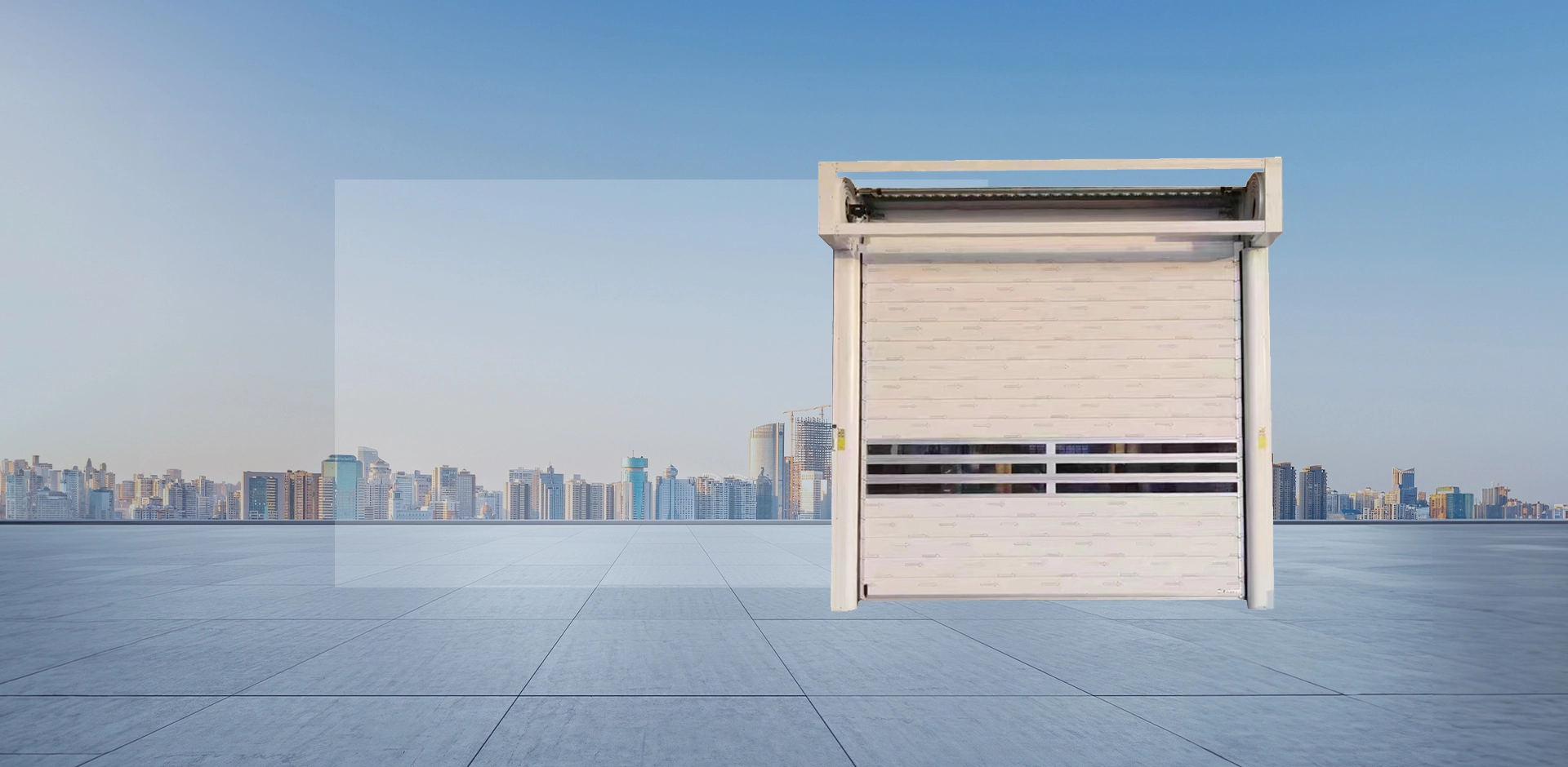 Анбейсин Жесткие турбинные быстрые ворота | Для логстических проходов и термостабильных помещений